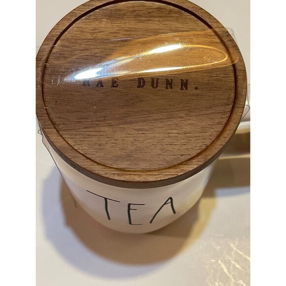 Rae Dunn Artisan Collection By Magenta Tea Mug With Wooden Lid - Picture 2 of 3